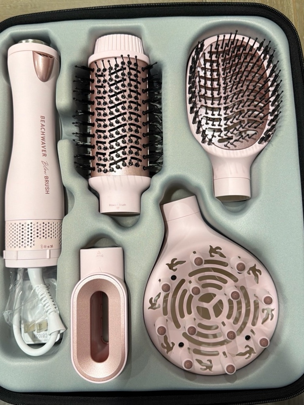 Beachwaver Blow Brush Pink 5-in-1 Hair Dryer Styler NEW